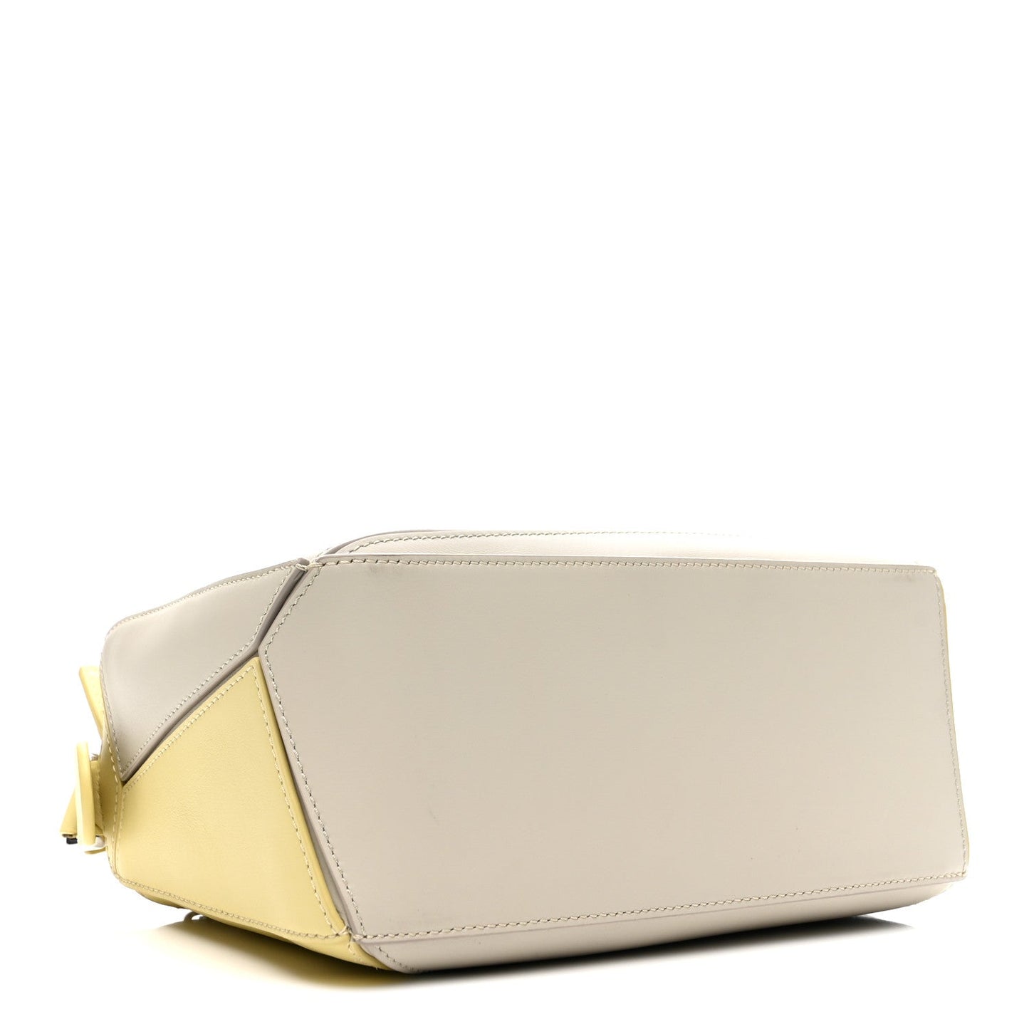 X ALBERS Nappa Calfskin Small Puzzle Bag Pale Grey Light Citrine