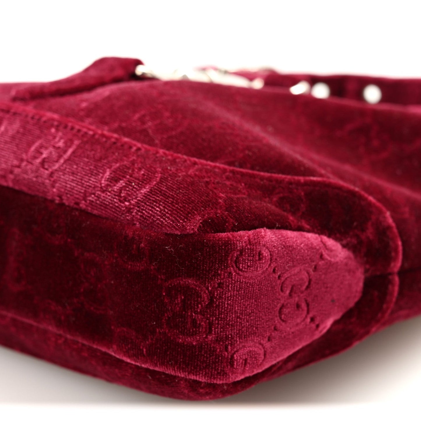 New Velvet Ashmir GG Monogram Small Jackie 1961 Hobo Red