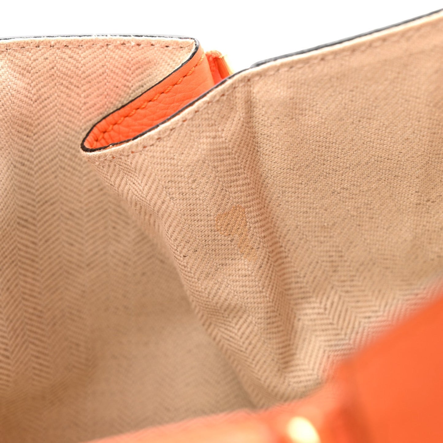 Grained Calfskin Small Hammock Shoulder Bag Apricot Orange