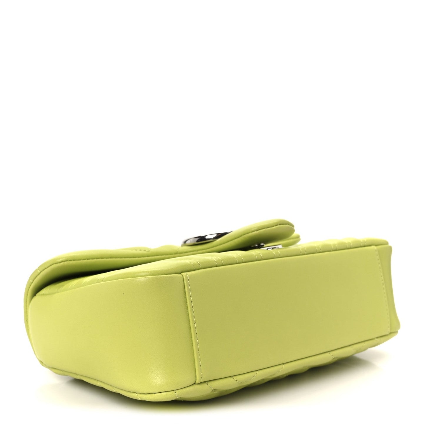 Calfskin Matelasse Medium GG Marmont Shoulder Bag Bright Green