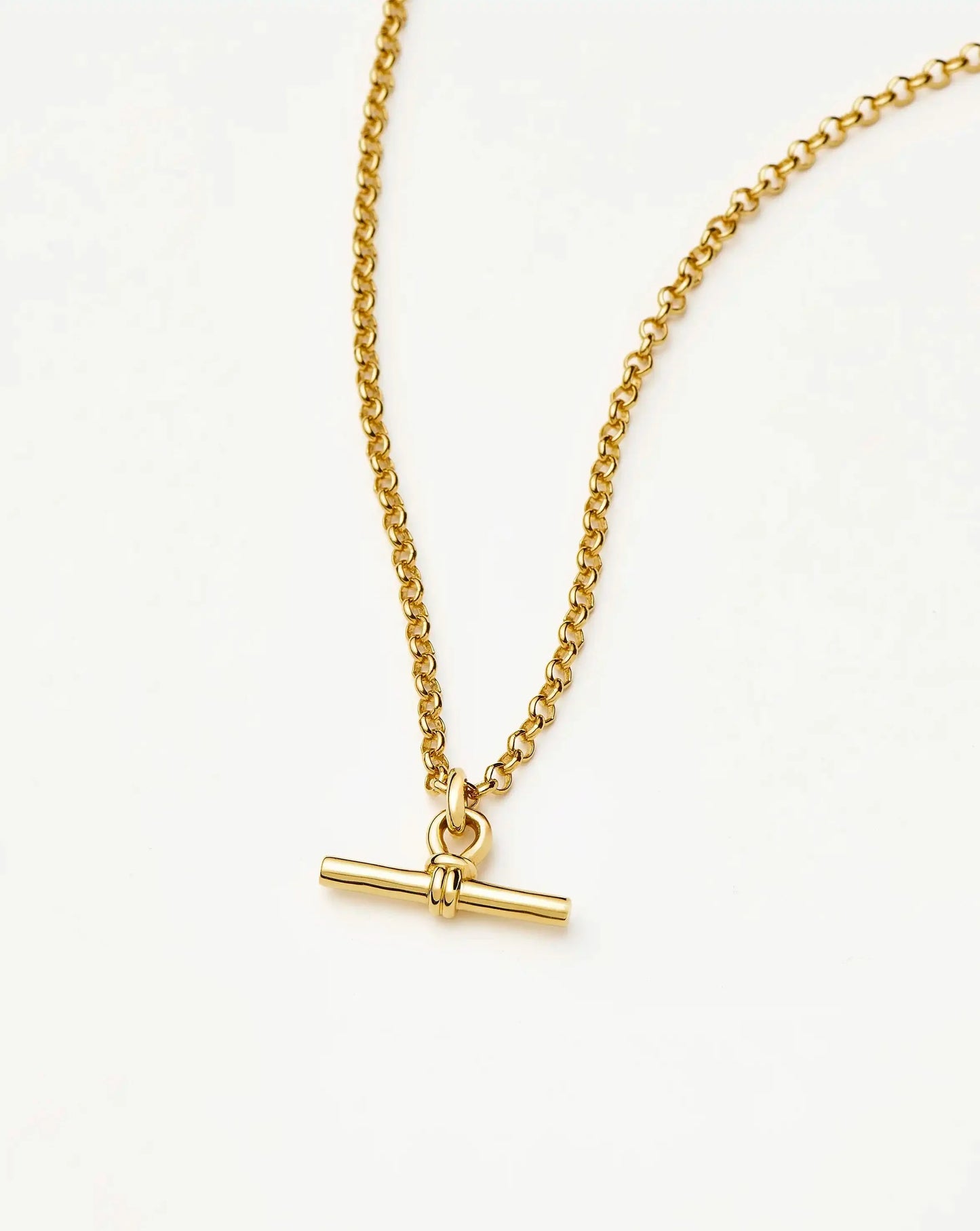 Chunky T-Bar Chain Necklace | 18k Gold Plated