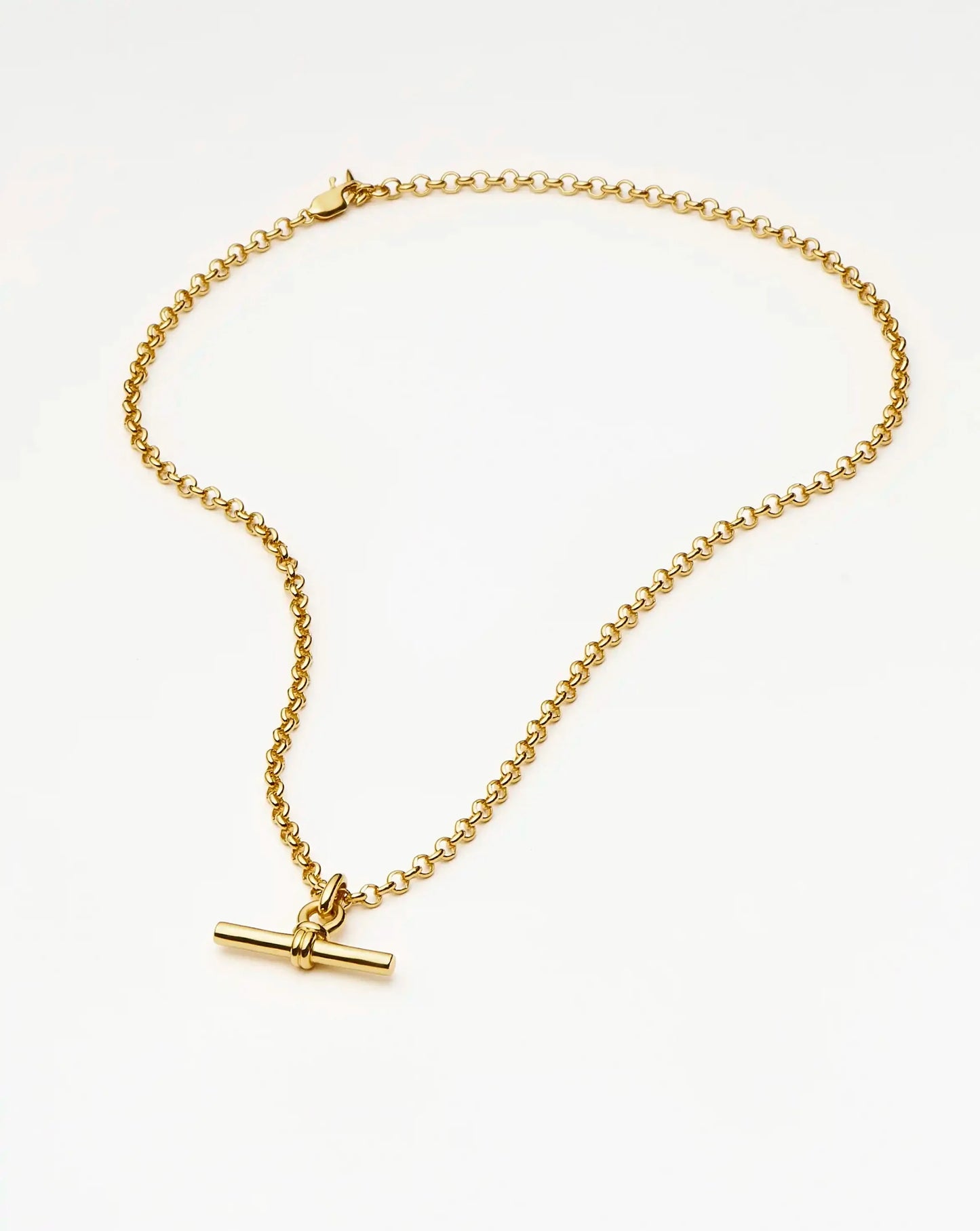 Chunky T-Bar Chain Necklace | 18k Gold Plated