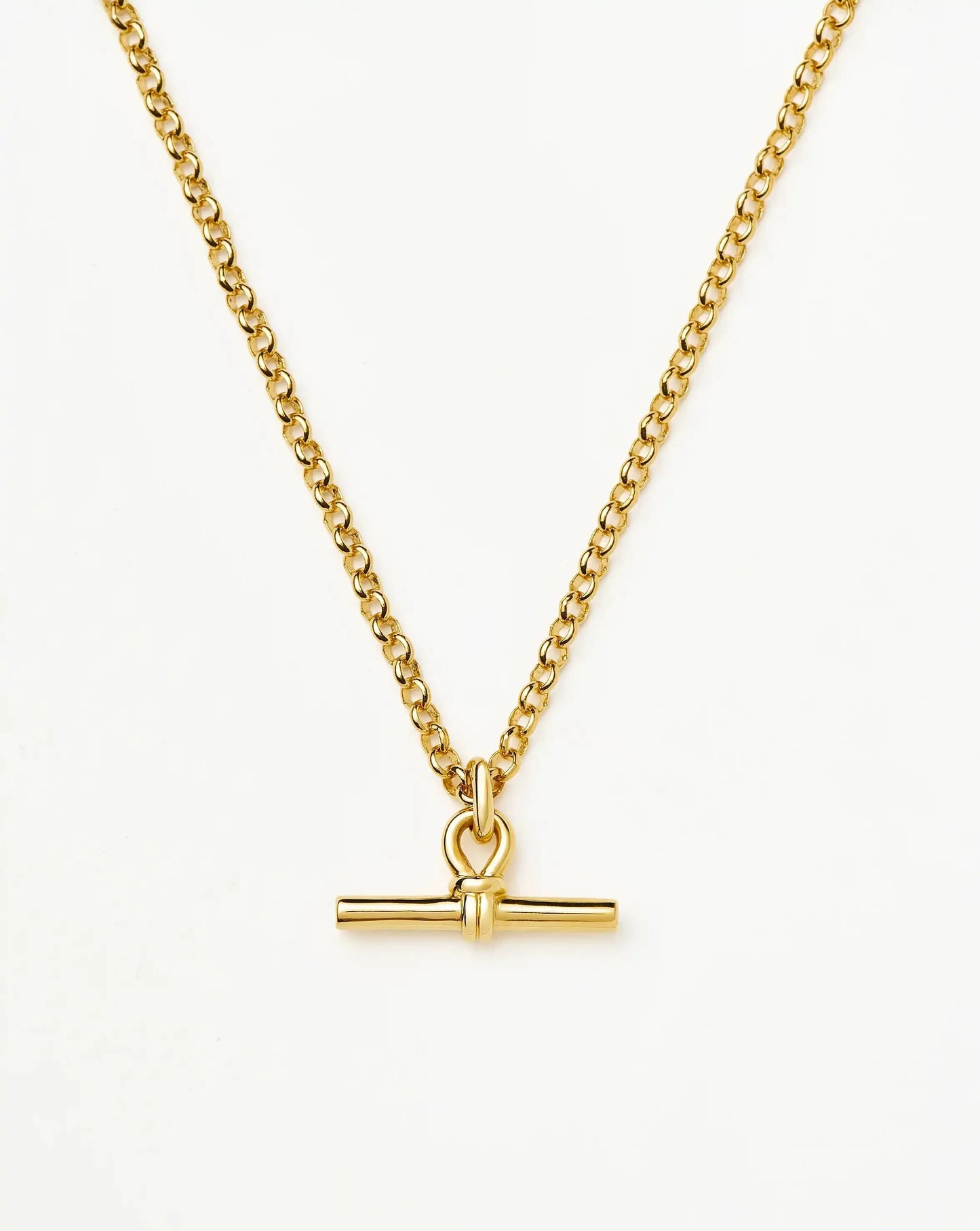 Chunky T-Bar Chain Necklace | 18k Gold Plated