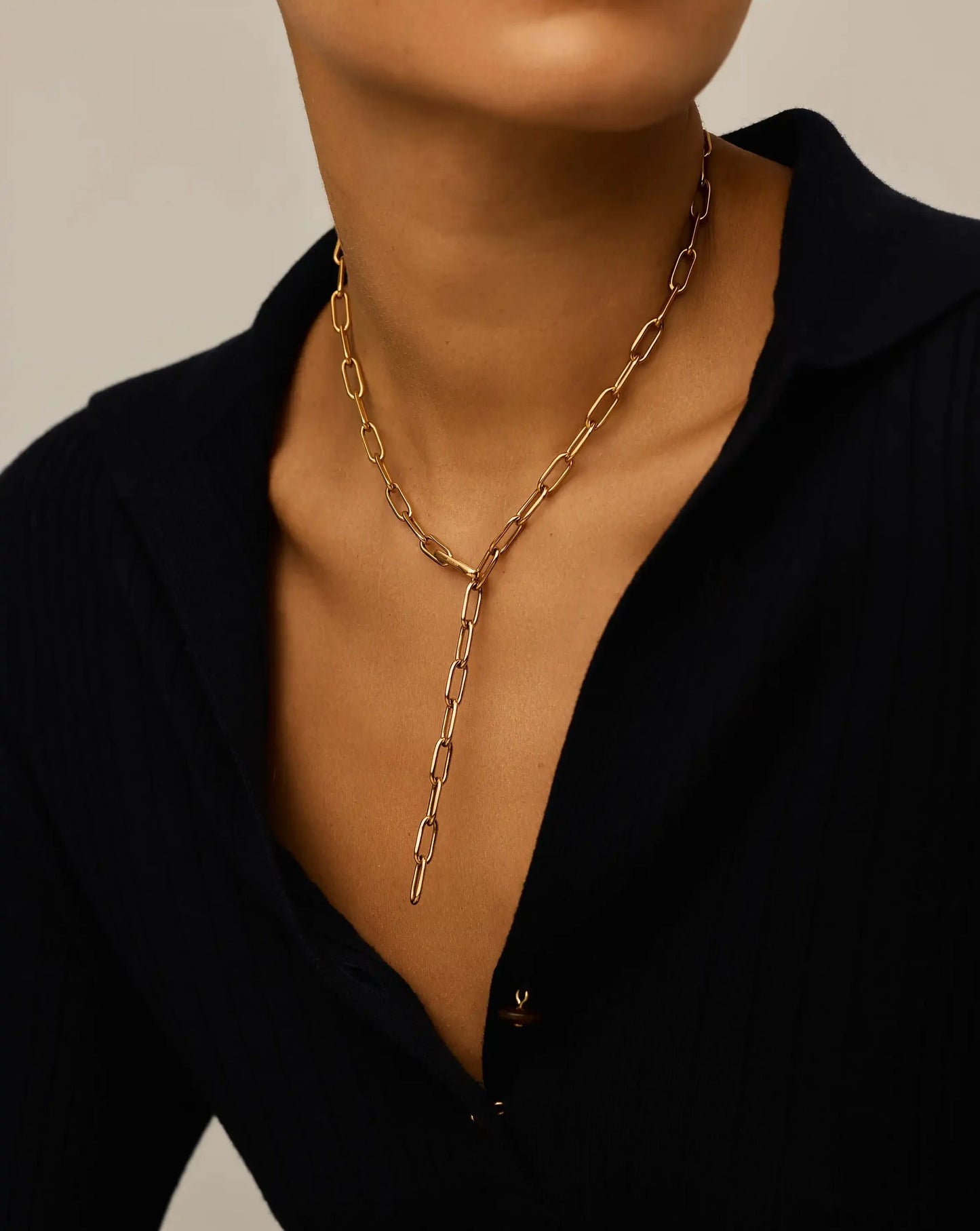 Classic Paperclip Chain Necklace | 18k Gold Plated
