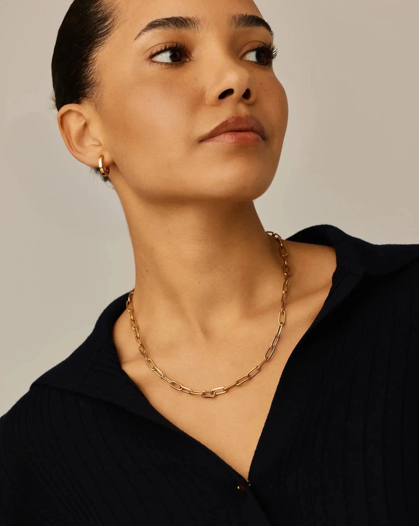 Classic Paperclip Chain Necklace | 18k Gold Plated