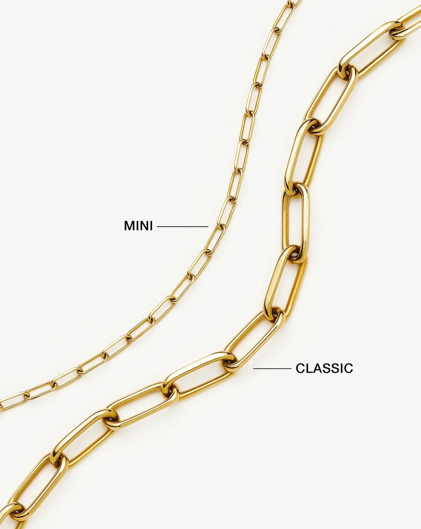 Classic Paperclip Chain Necklace | 18k Gold Plated
