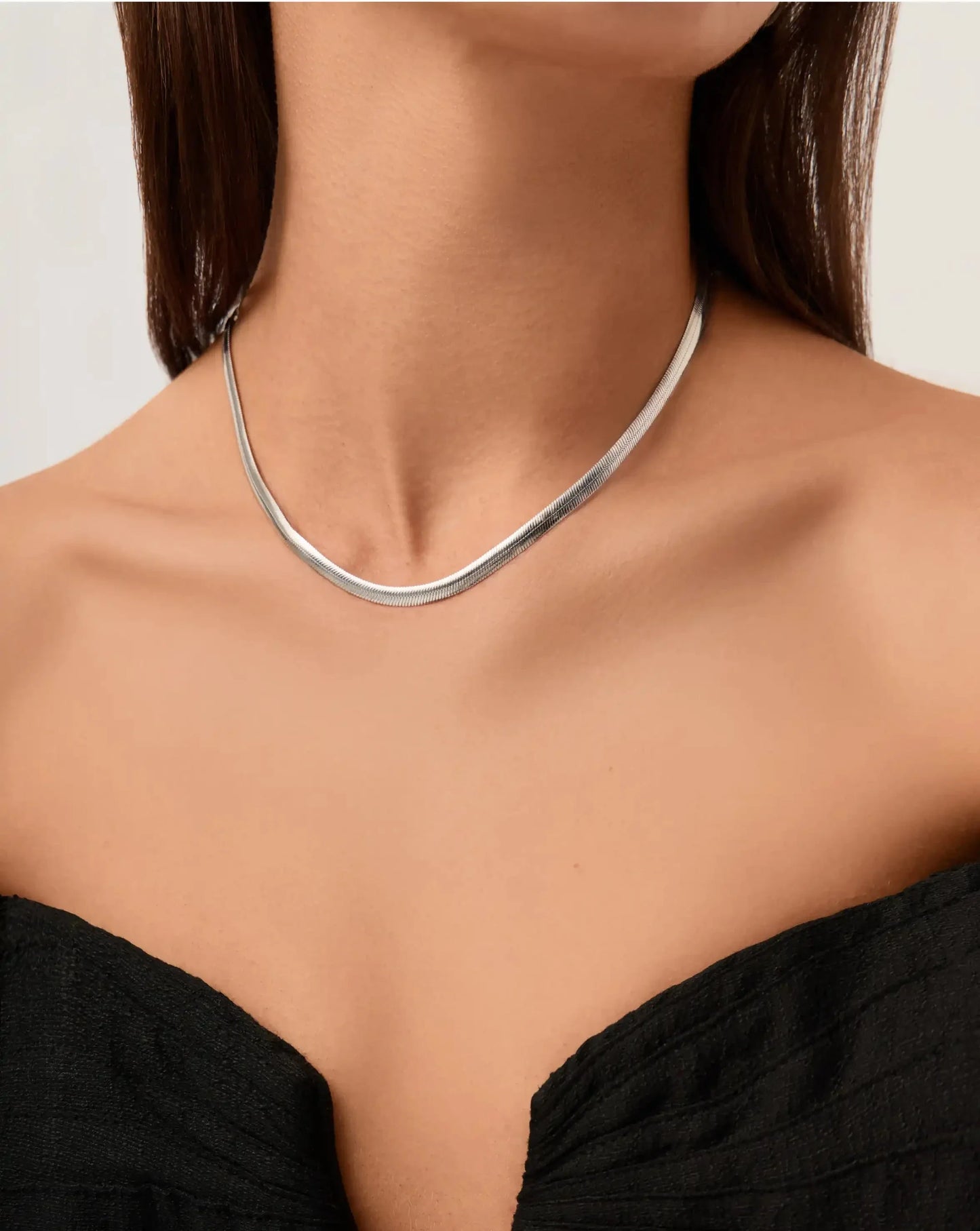 Classic Snake Chain Necklace | Silver Plated