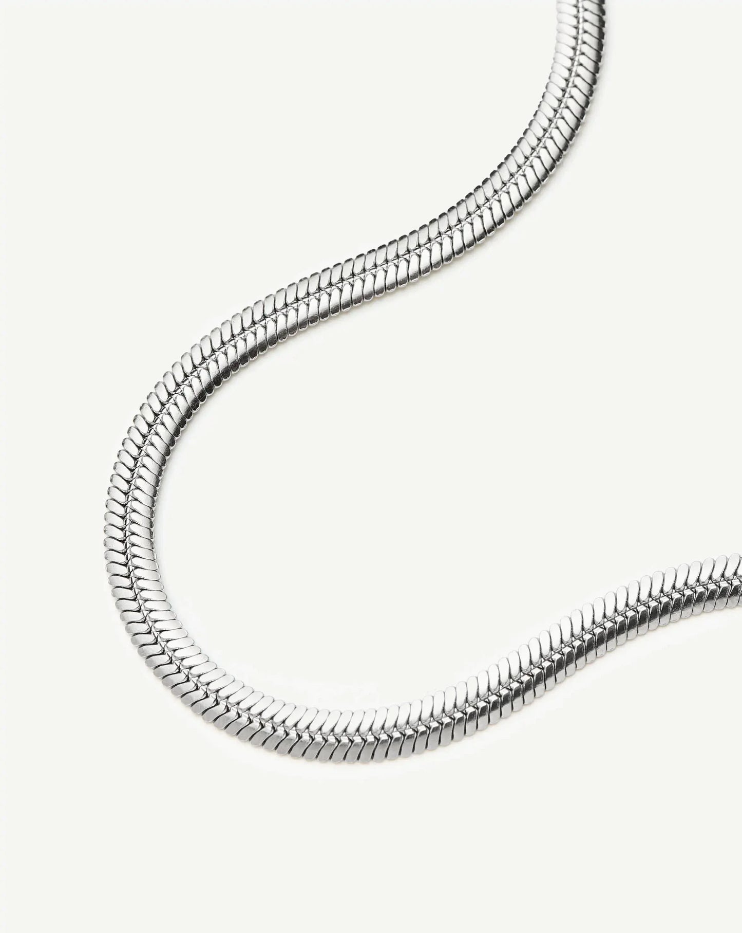 Classic Snake Chain Necklace | Silver Plated