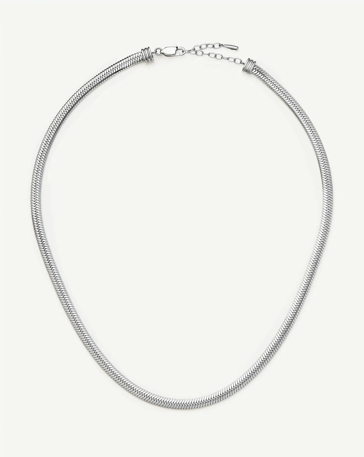 Classic Snake Chain Necklace | Silver Plated