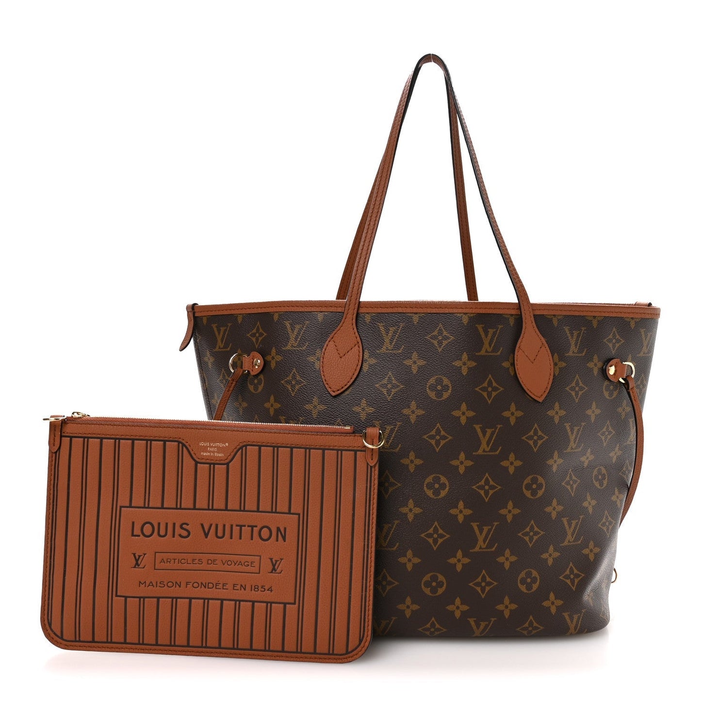 Monogram Calfskin Neo Neverfull Inside Out MM Tan