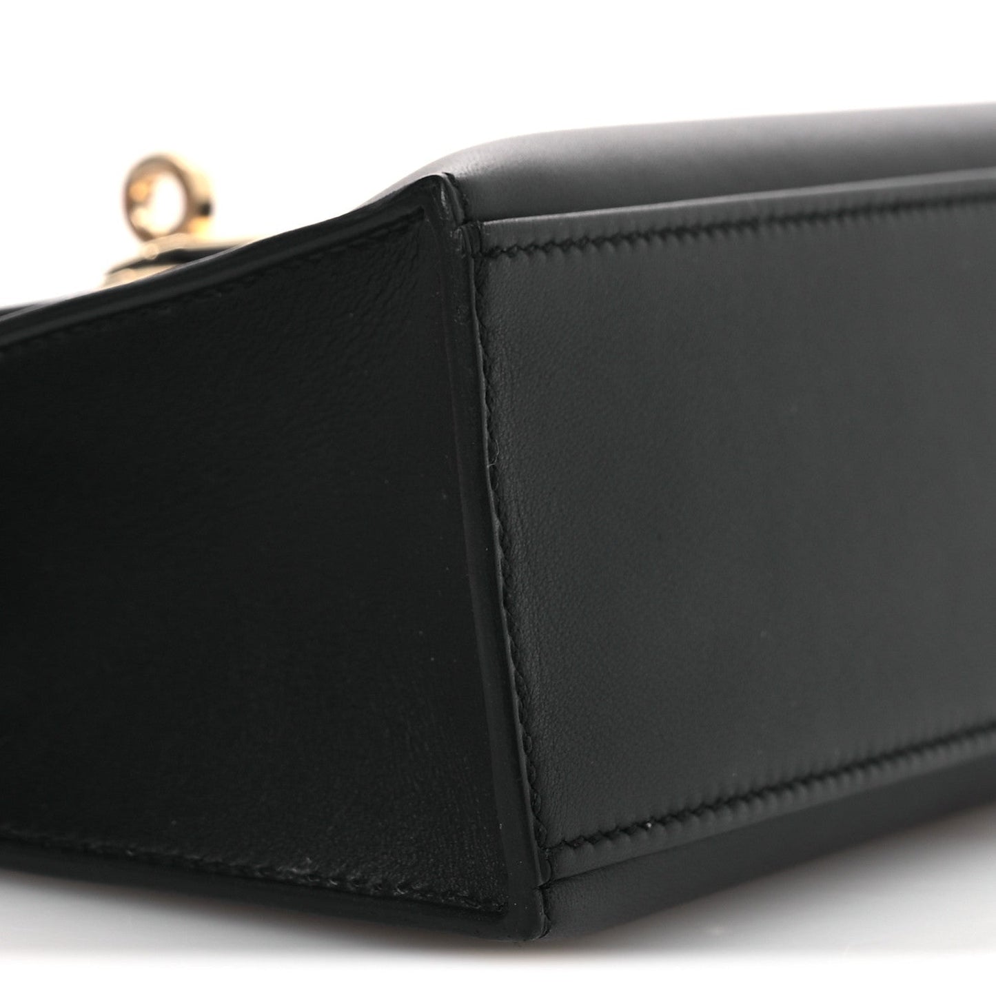 Swift Horseshoe Kelly Pochette Clutch Black Lime