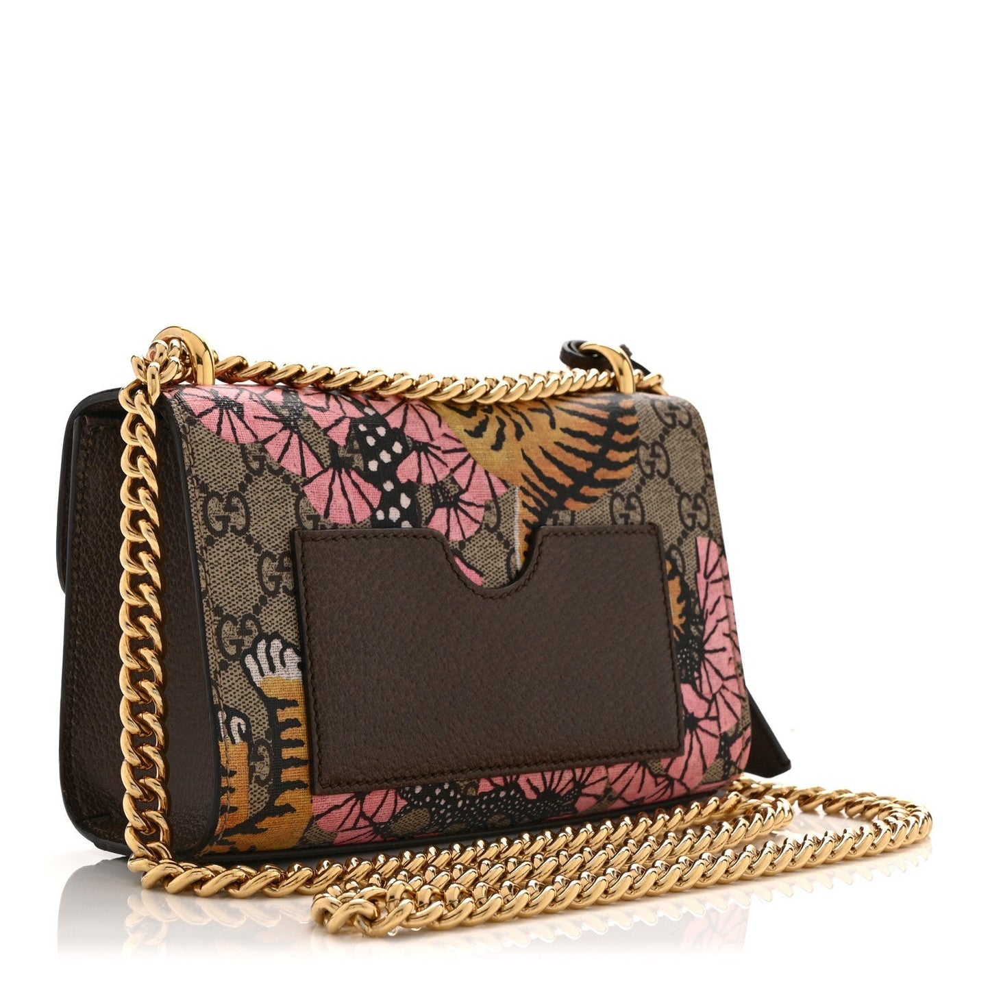 GG Supreme Monogram Bengal Small Padlock Shoulder Bag Beige Pink