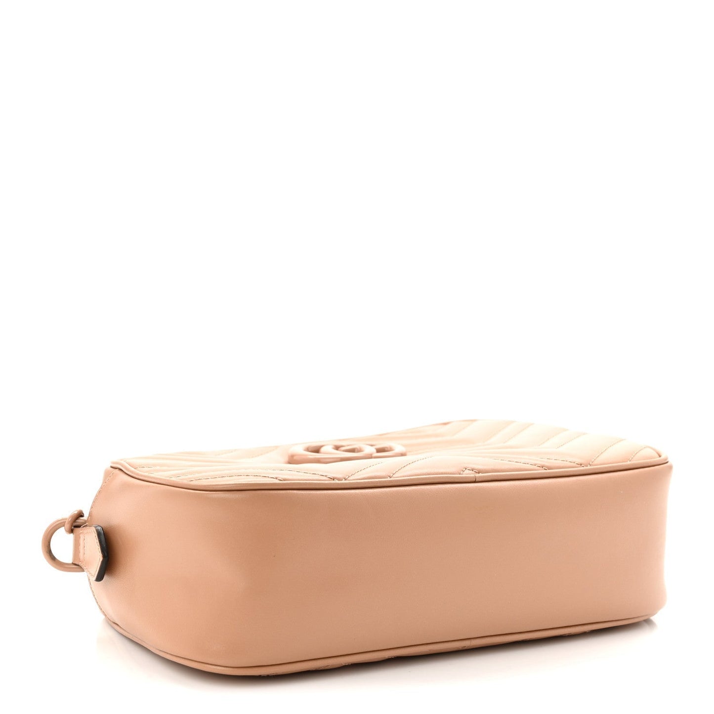 Calfskin Matelasse Monochrome Small GG Marmont Chain Shoulder Bag Camelia