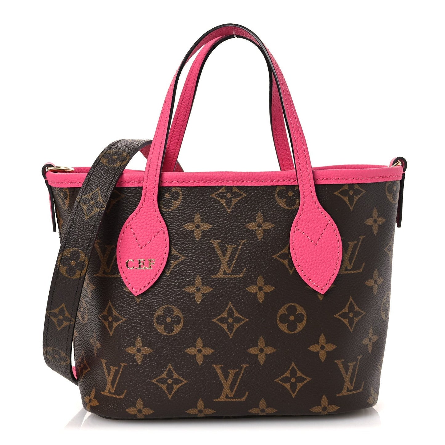 Monogram Neverfull Inside Out Bandouliere BB Rose Pondichery