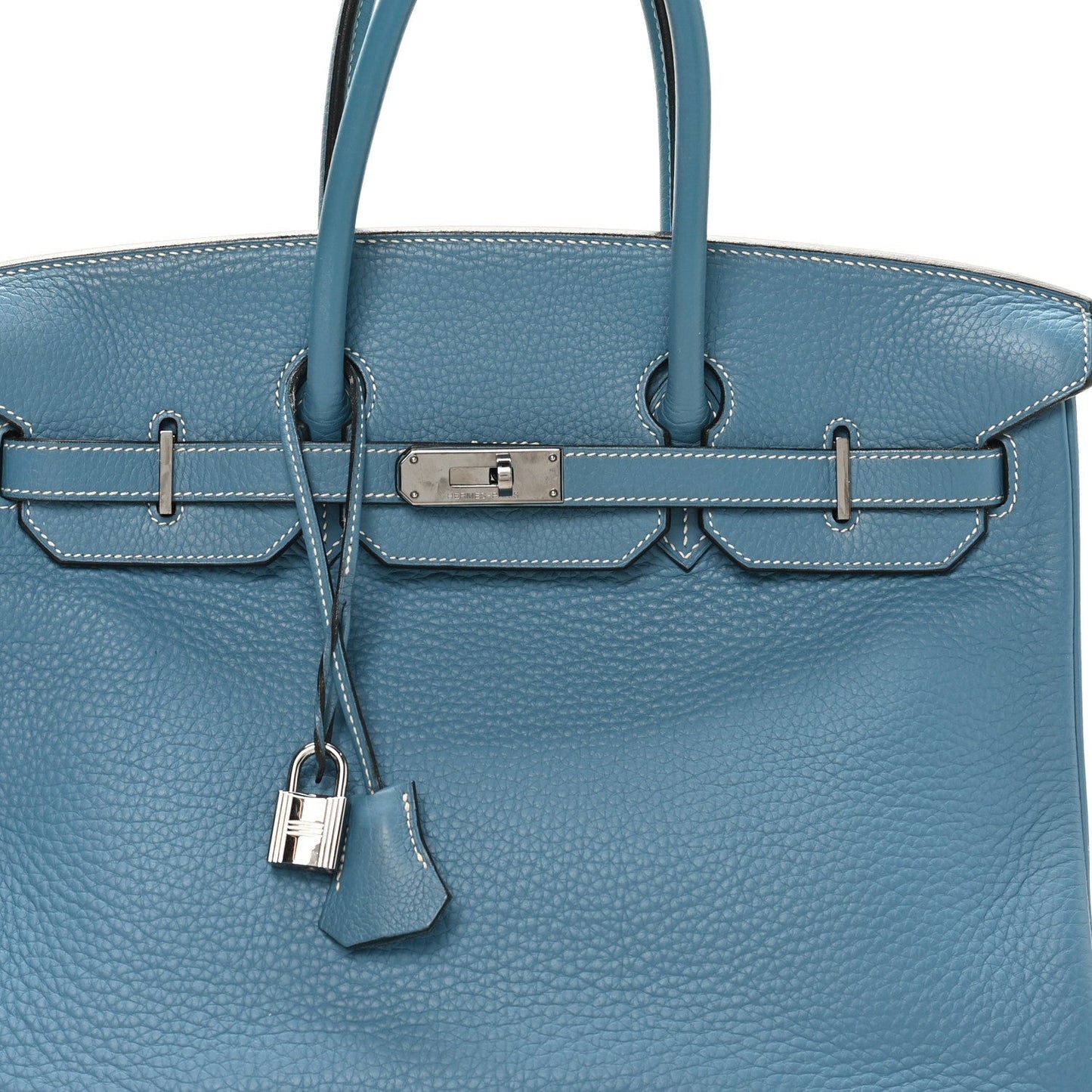 Taurillon Clemence Birkin 35 Blue Jean