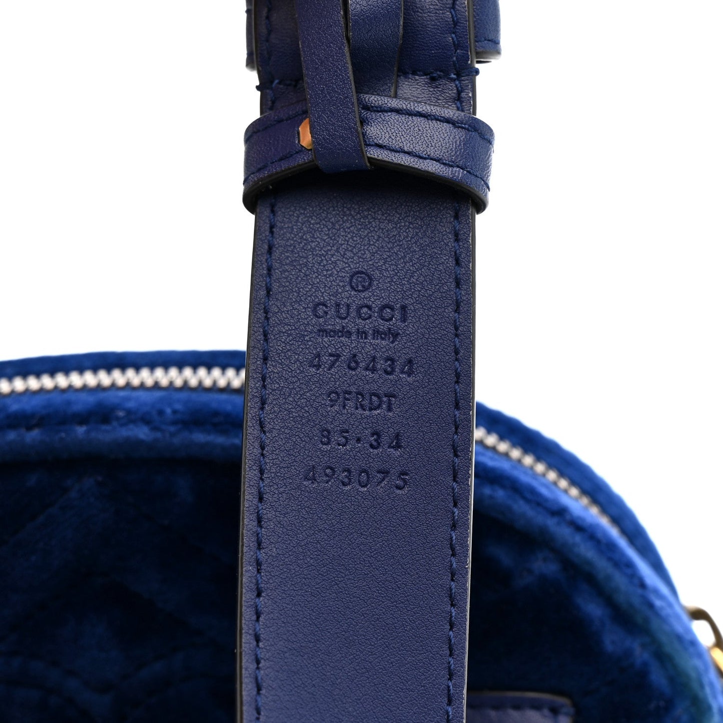 Velvet Matelasse GG Marmont Belt Bag 85 34 Cobalt Blue