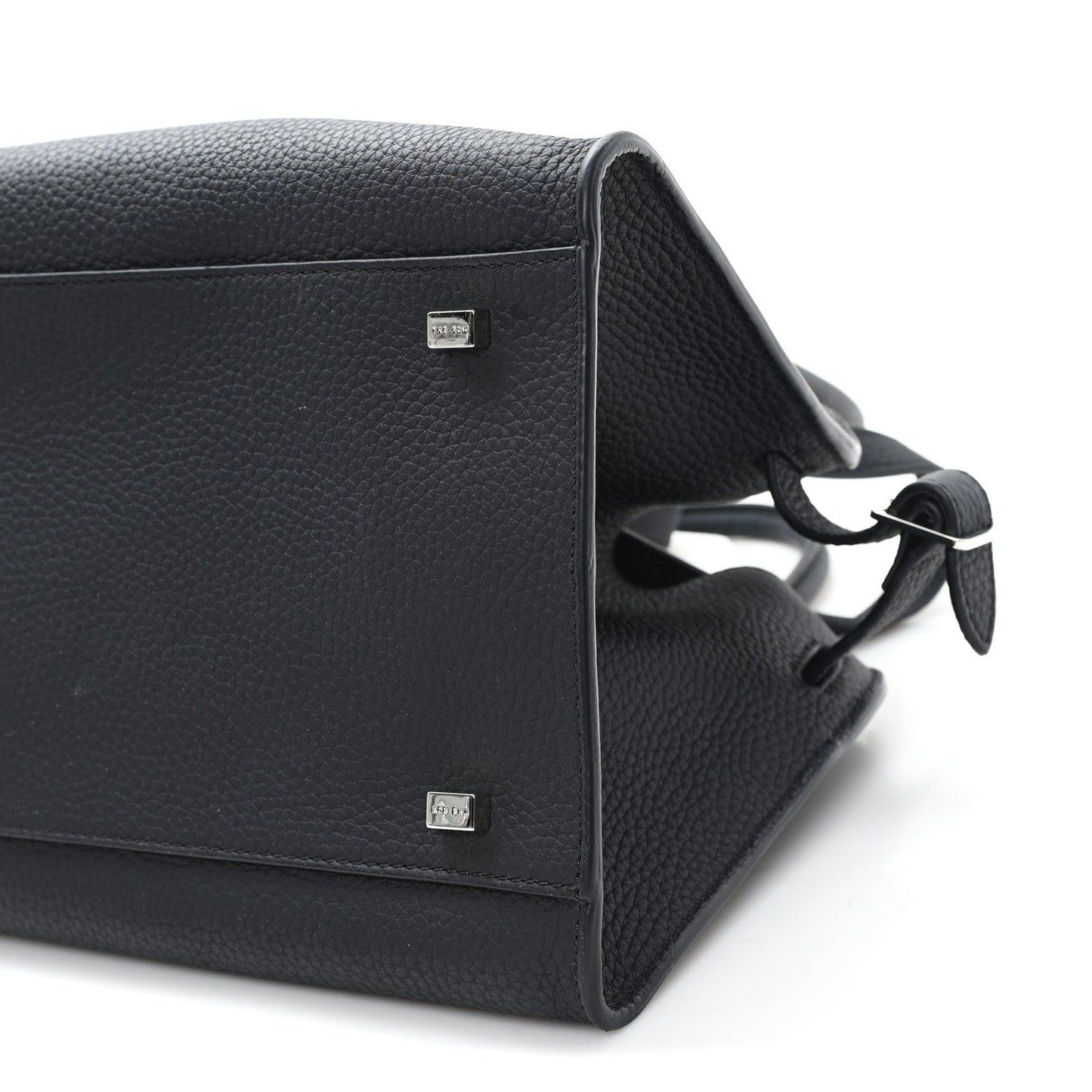 Grained Calfskin Soft Margaux 10 Bag Black