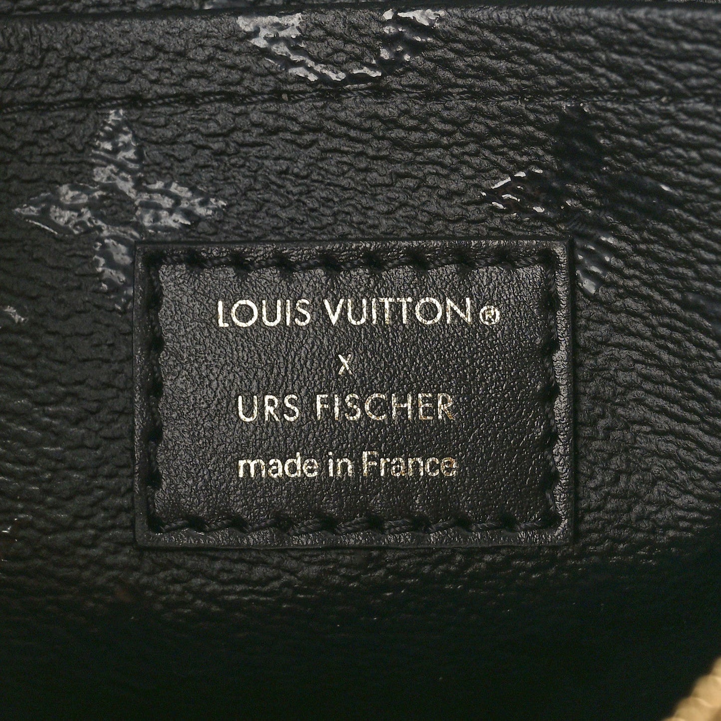 X UF Tufted Monogram Pochette Accessories Black Red
