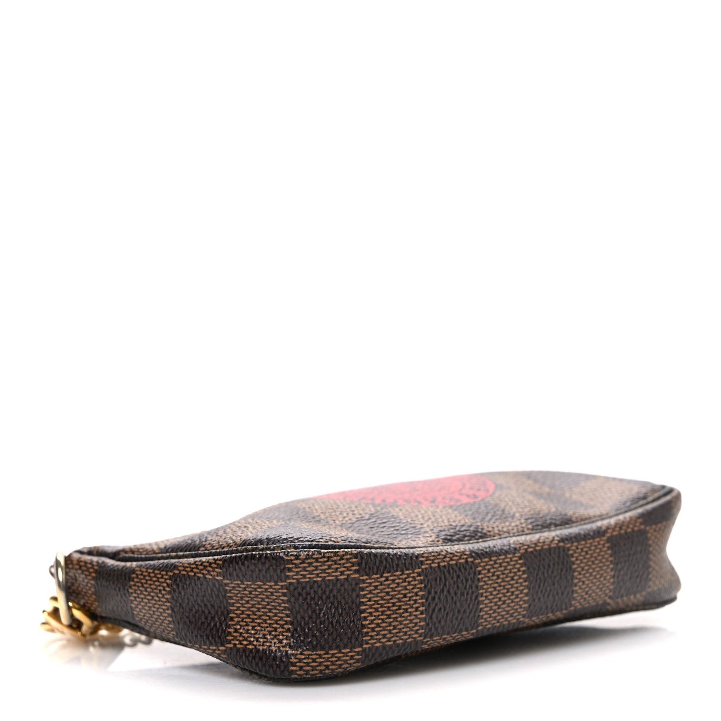 Damier Ebene Complice Trunks and Bags Mini Pochette Accessories Red