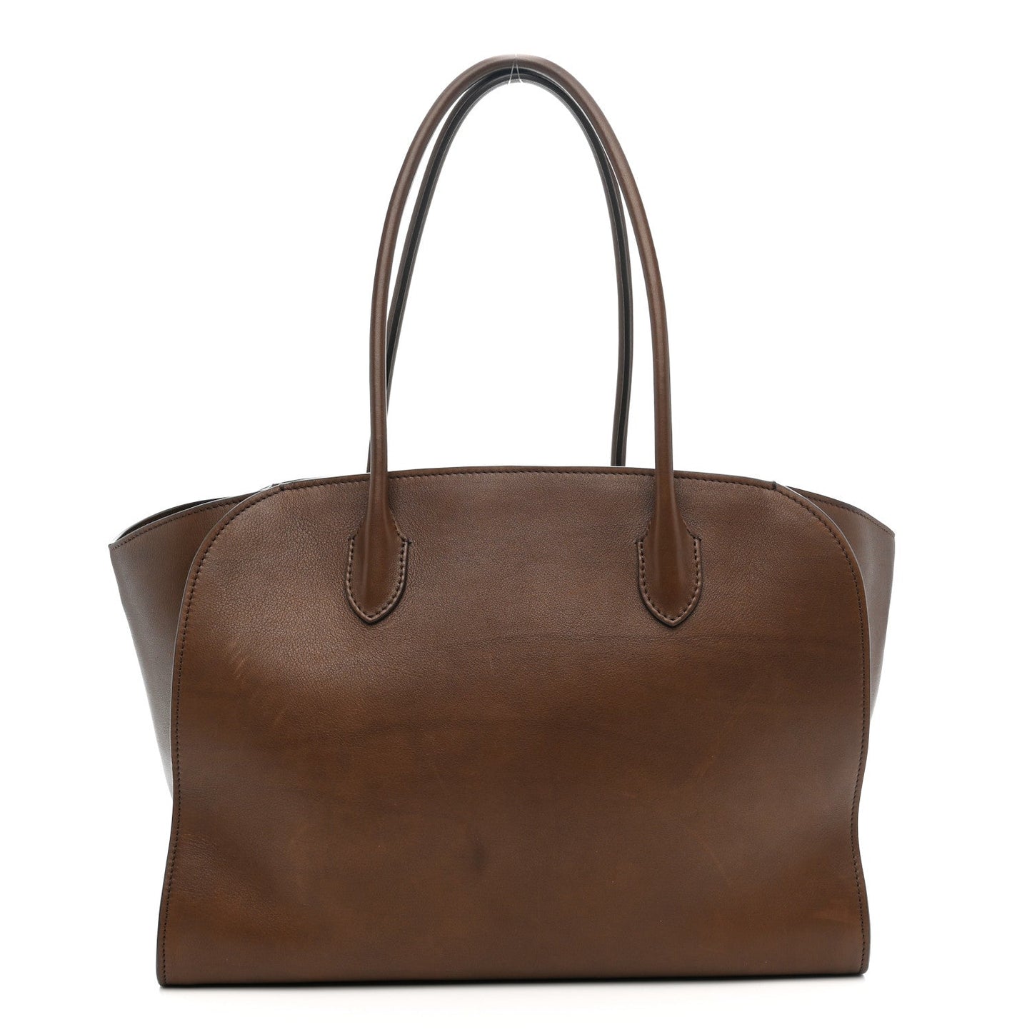 Polished Saddle Calfskin Marlo 14 Deep Brown