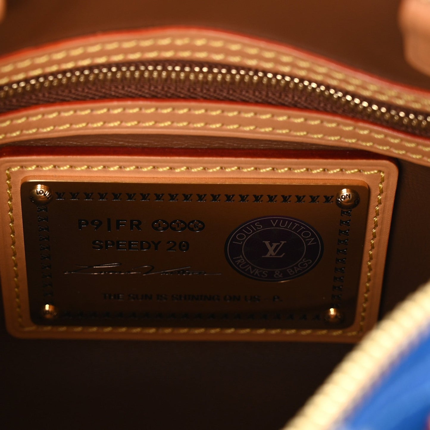 Calfskin Monogram Speedy P9 Bandouliere 20 Blue
