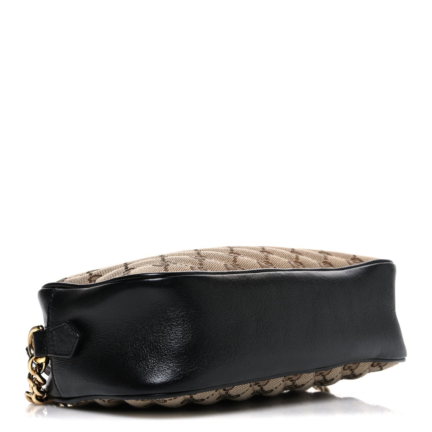 Monogram Matelasse Diagonal Small GG Marmont Chain Shoulder Bag Beige Black