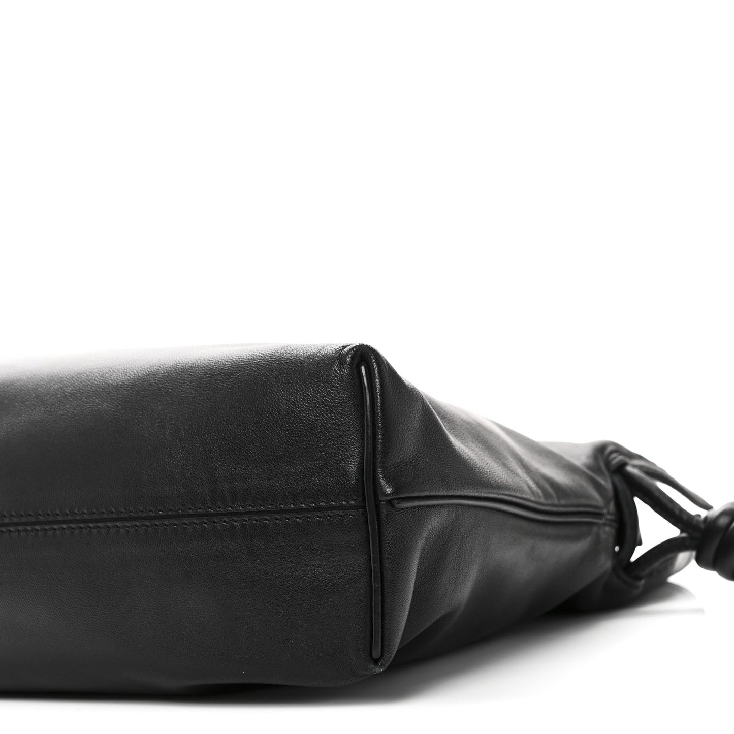 Calfskin Flamenco Knot Bag Black