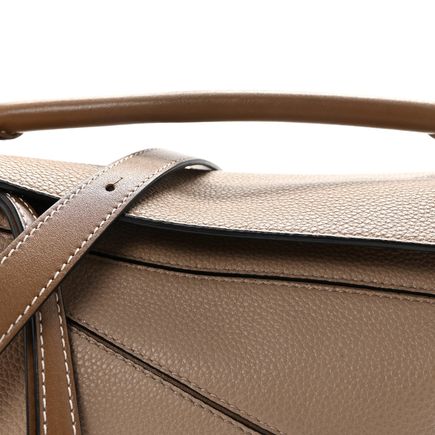 Grained Calfskin Small Puzzle Bag Sand Mink