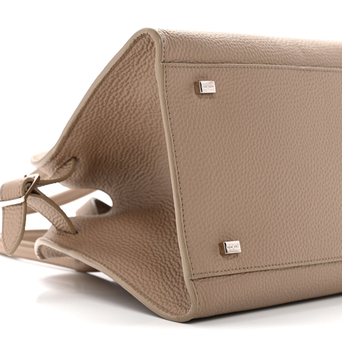 Grained Calfskin Soft Margaux 10 Bag Dark Taupe