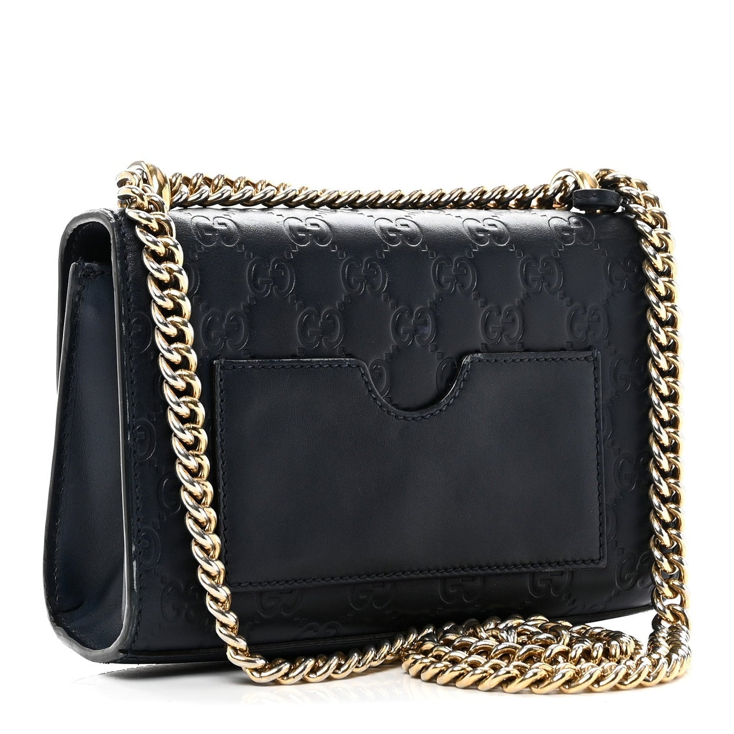 Guccissima Small Padlock Shoulder Bag Blue Agata