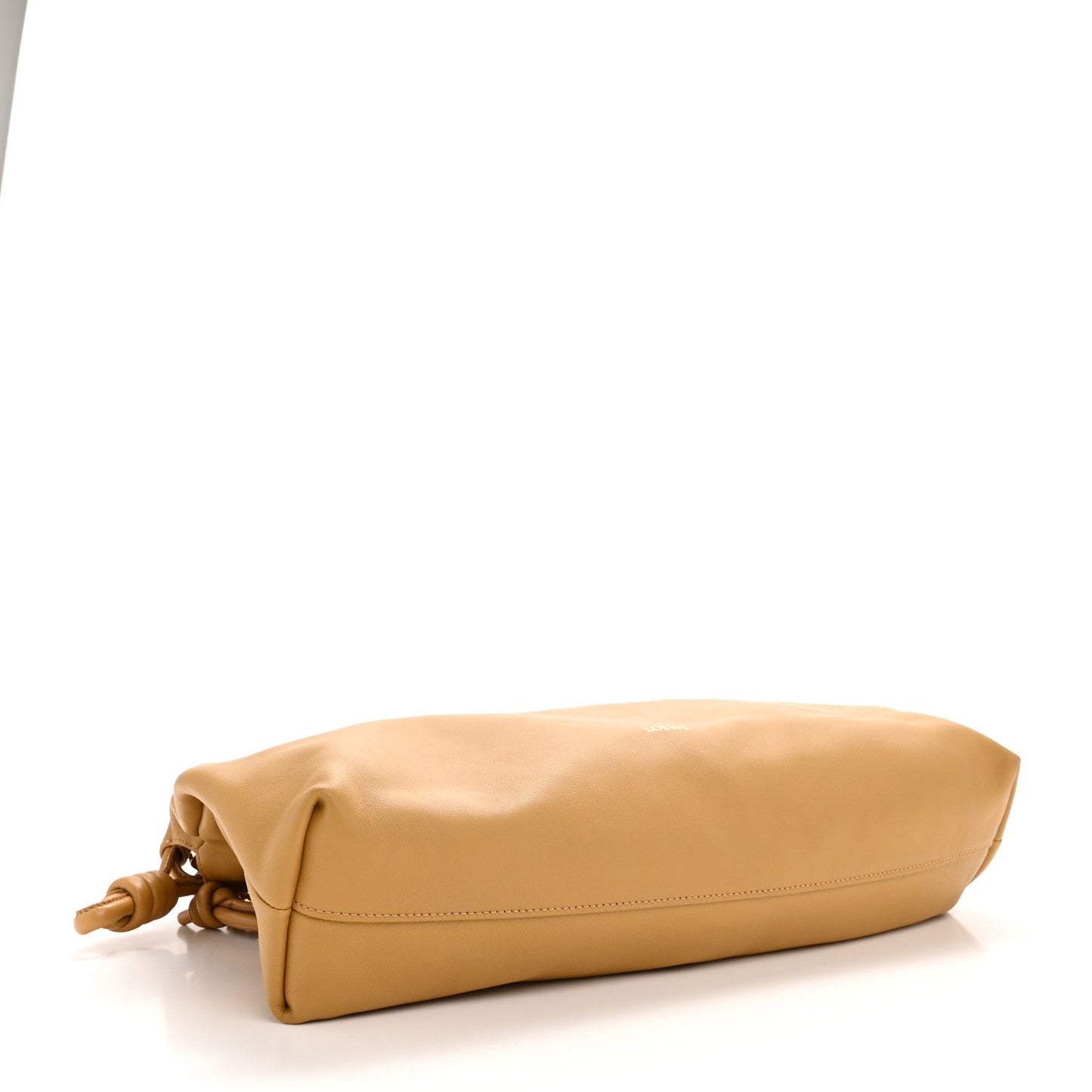 Mellow Nappa Donut Chain Large Flamenco Knot Clutch  Sahara