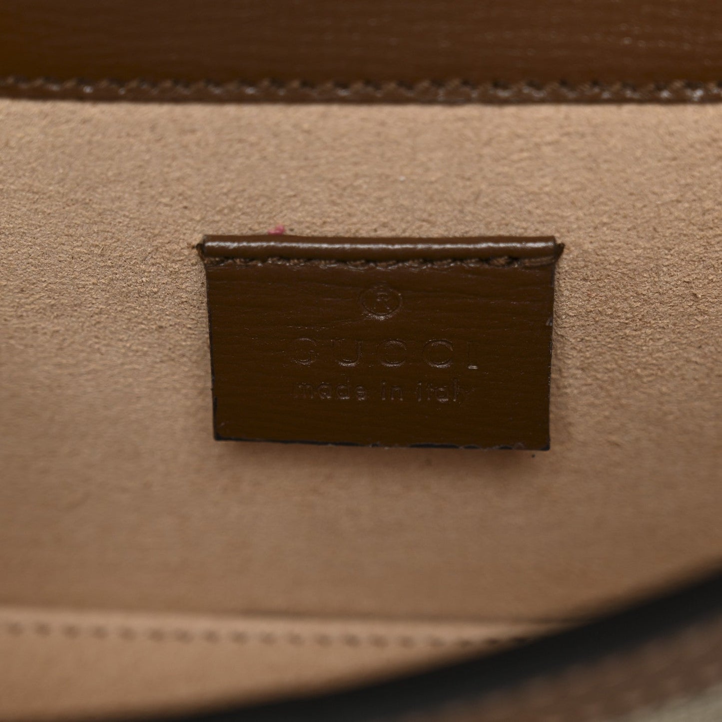 GG Supreme Monogram Mini Horsebit 1955 Shoulder Bag Beige Brown Sugar