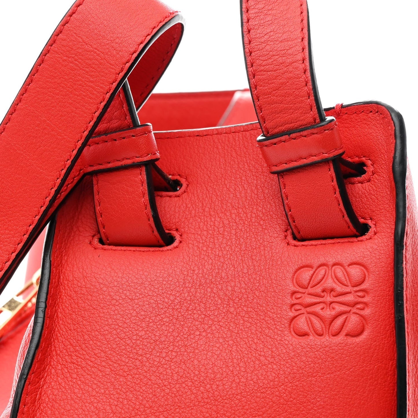 Calfskin Small Hammock Shoulder Bag Scarlet Red