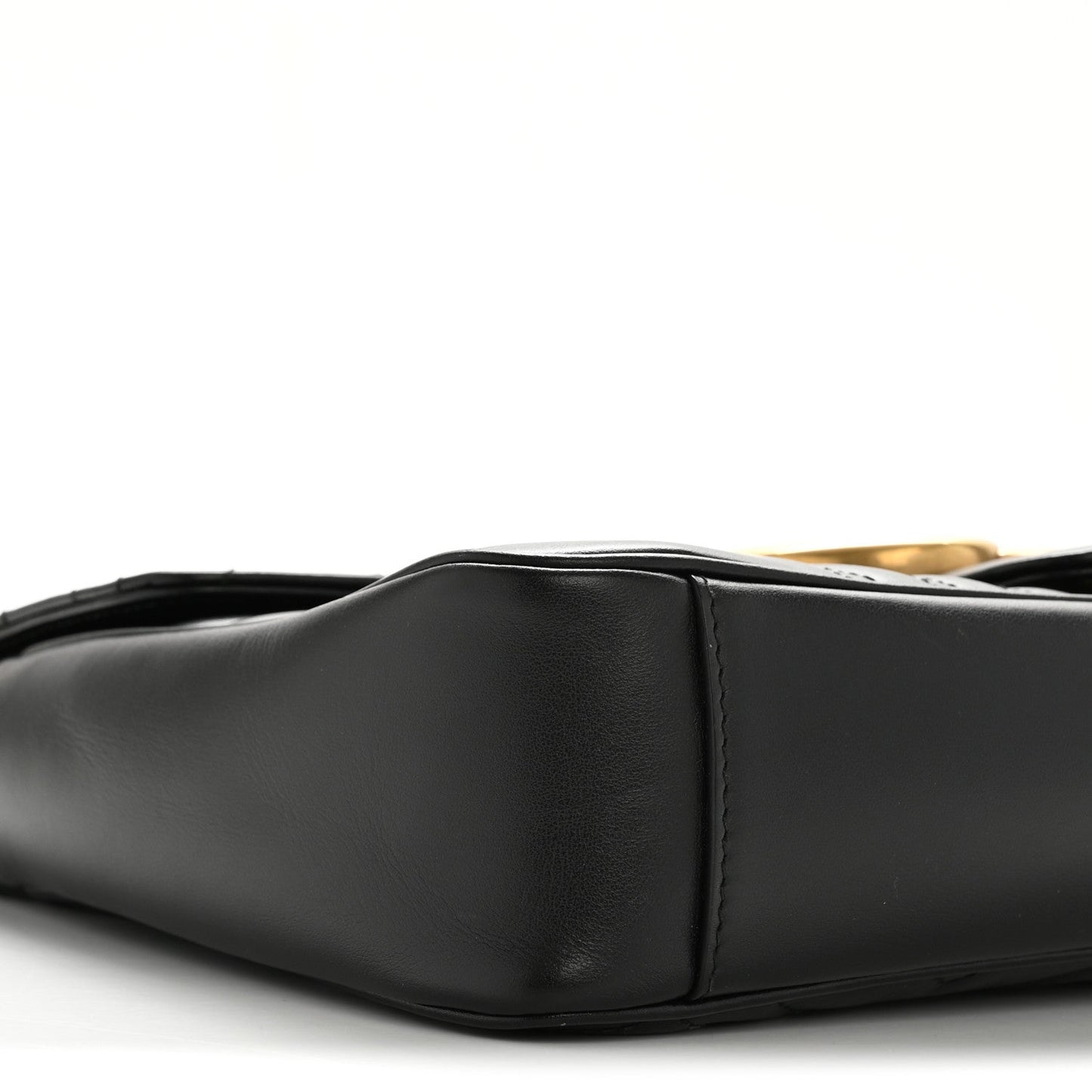 Calfskin Matelasse Medium GG Marmont Shoulder Bag Black
