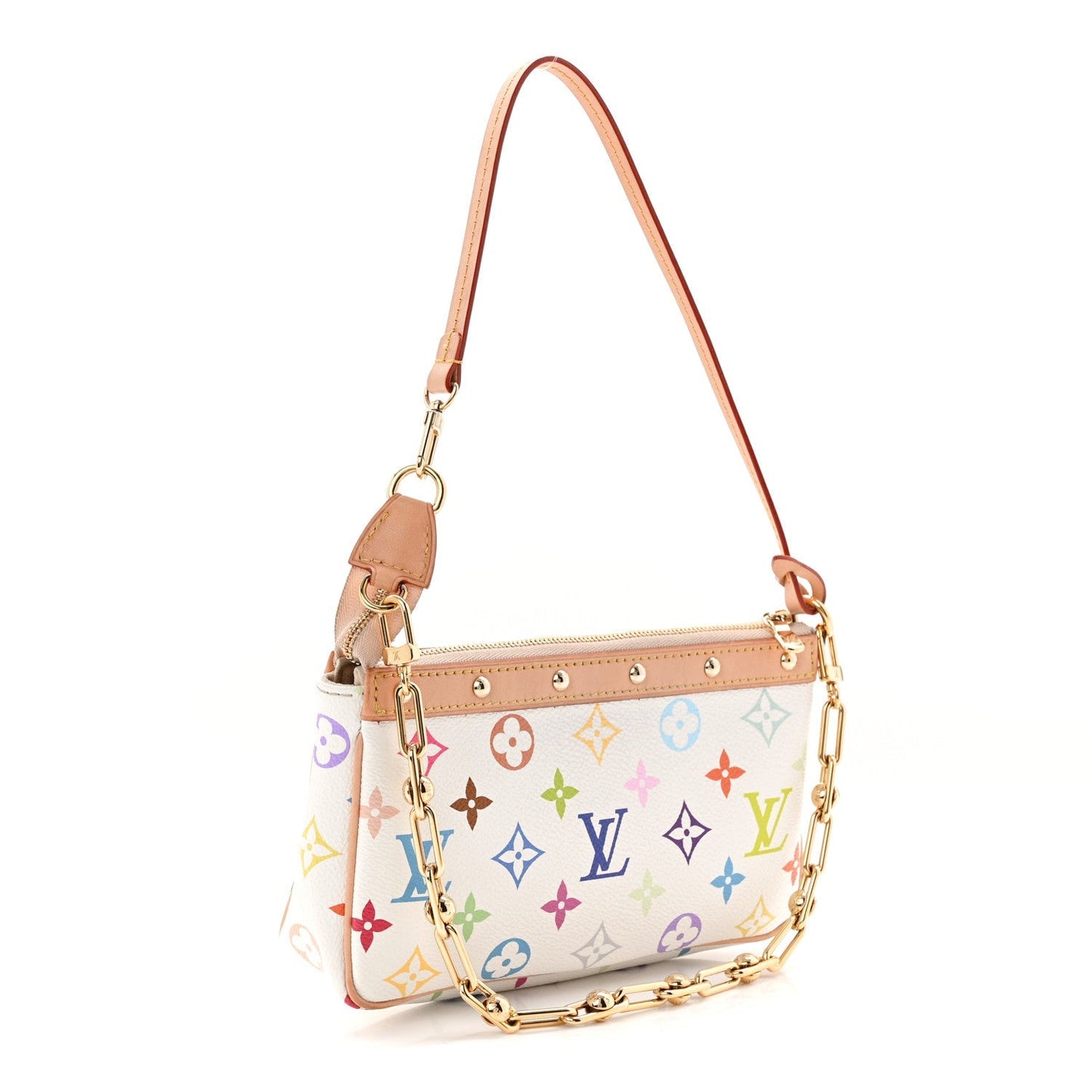 LV X TM Monogram Multicolor Pochette Accessories White