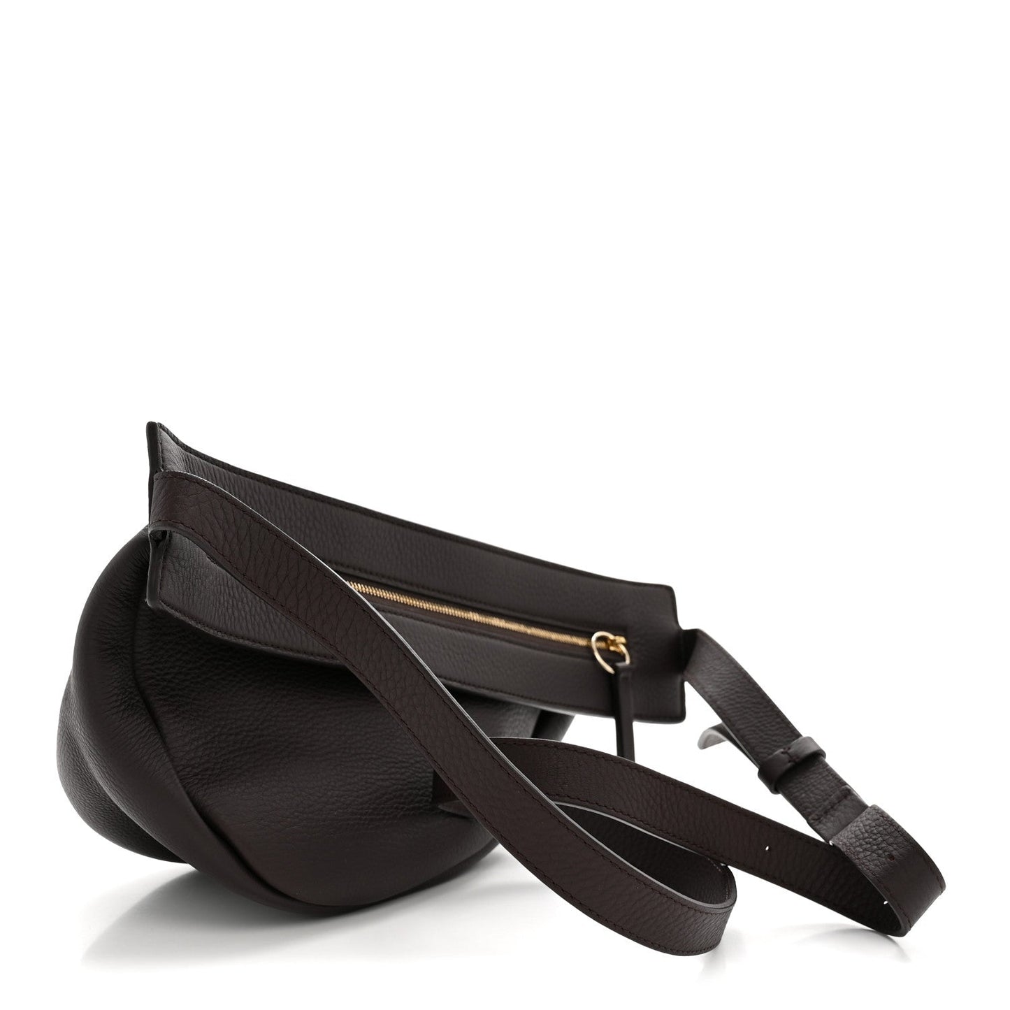 Grained Calfskin Small Slouchy Banana Bag Aubergine