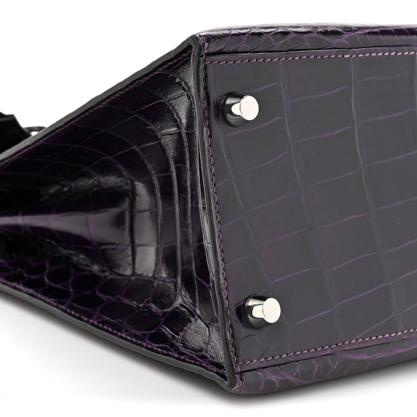 Shiny Niloticus Crocodile Kelly Sellier 28 Amethyst