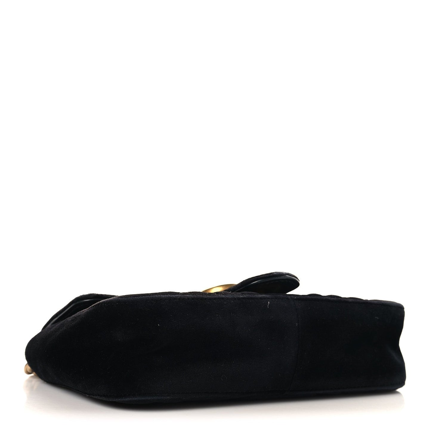 Velvet Matelasse Mini GG Marmont Shoulder Bag Black
