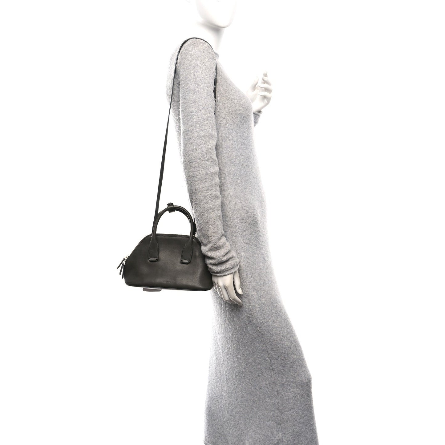 Saddle Calfskin Mini Devon Bag Koala Grey