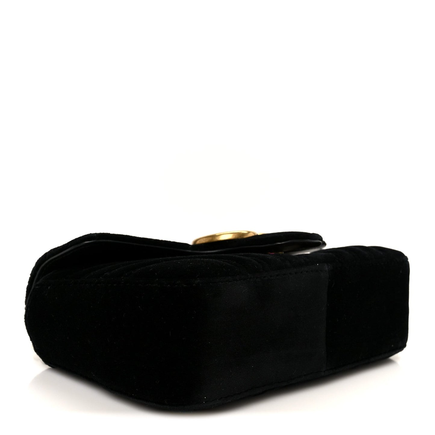 Velvet Matelasse Mini GG Marmont Shoulder Bag  Black
