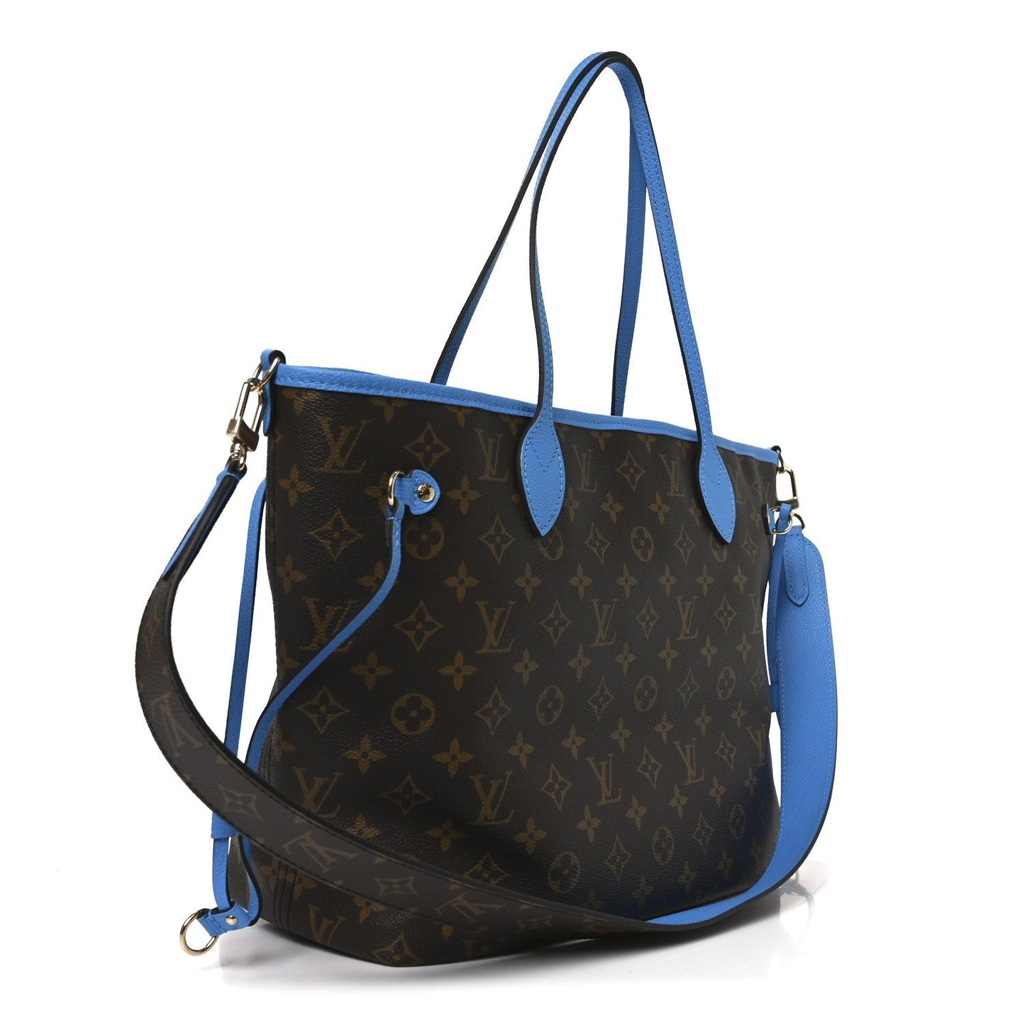 Monogram Inside Out Neverfull Bandouliere MM Gaston Blue