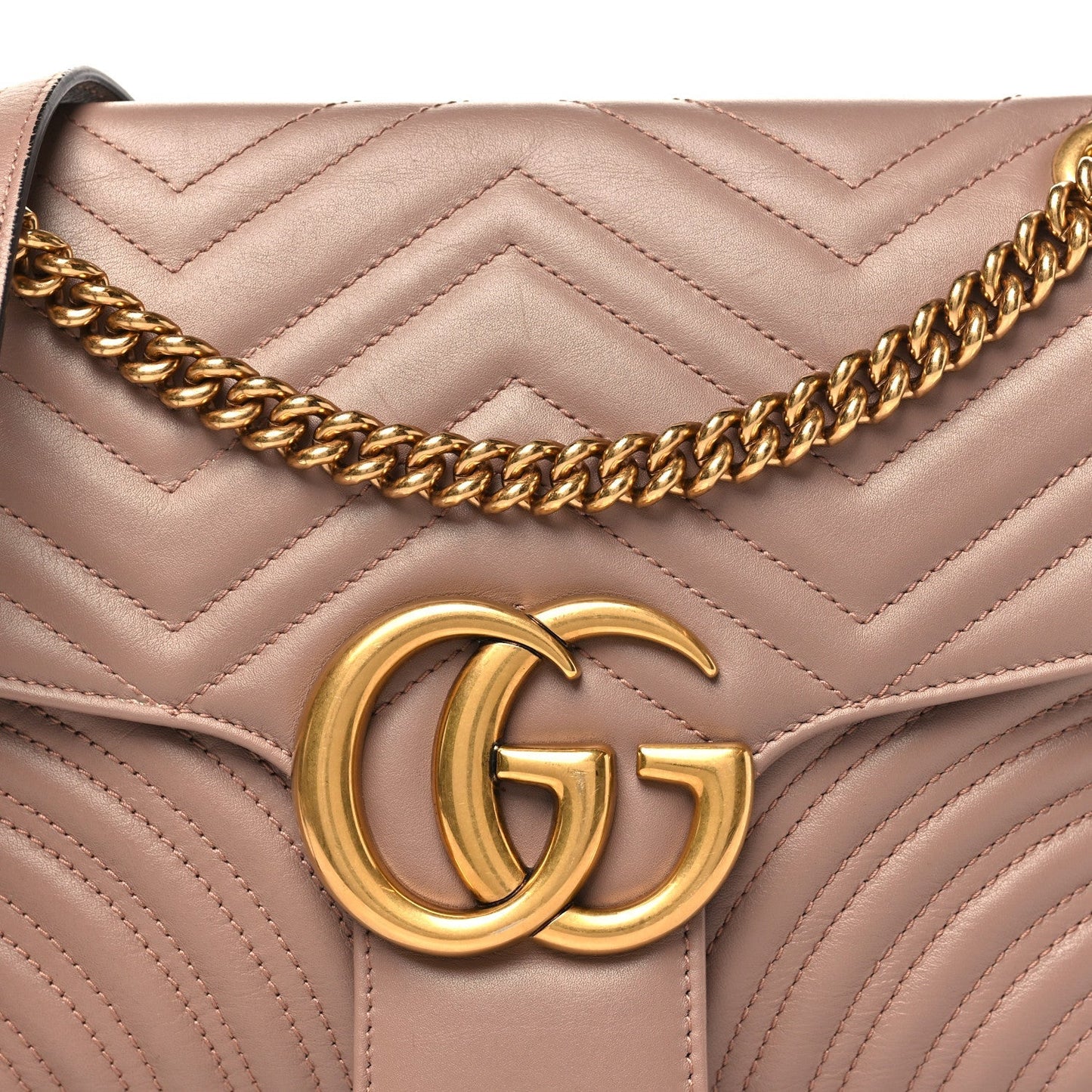 Calfskin Matelasse Medium GG Marmont Shoulder Bag Porcelain Rose
