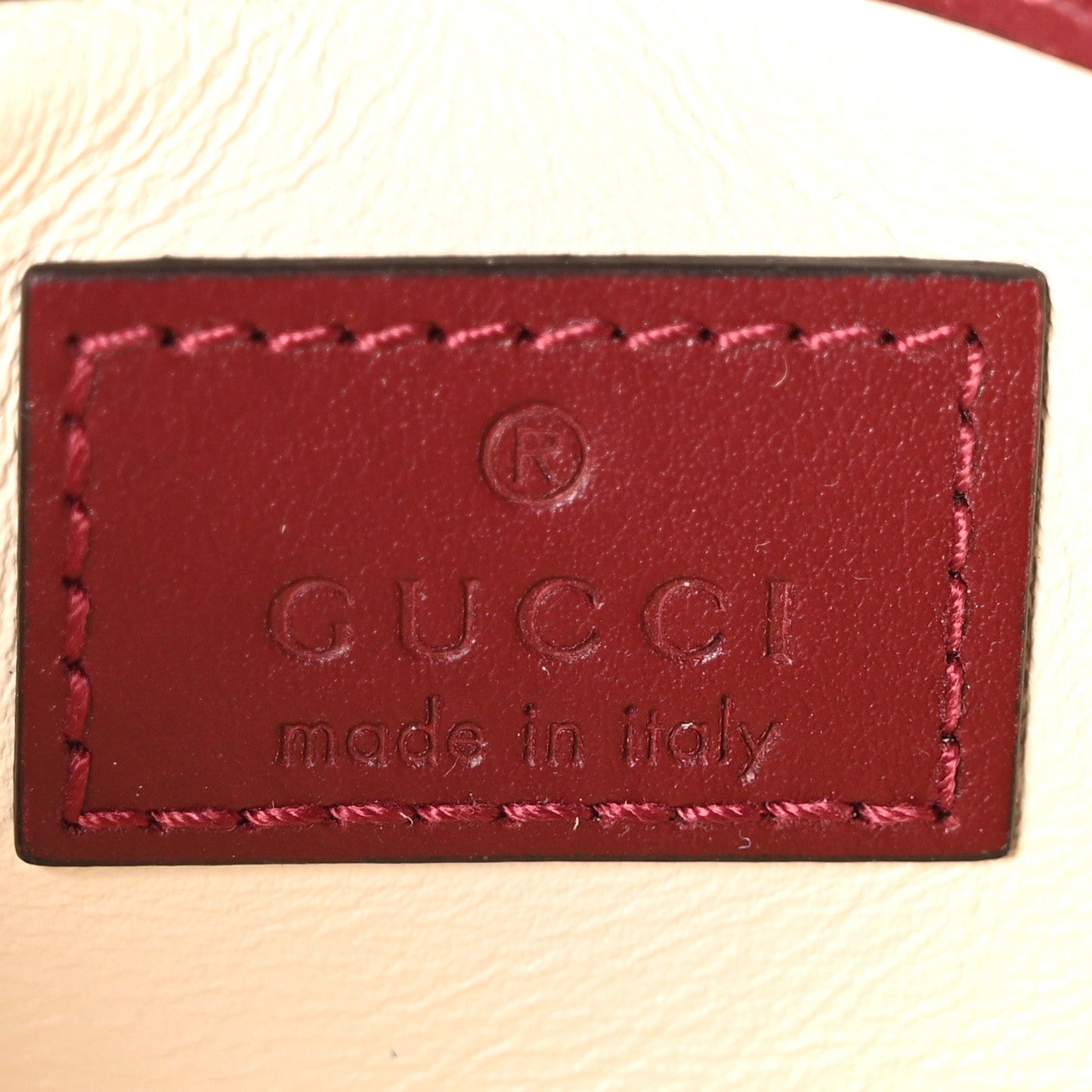 Calfskin Matelasse Super Mini GG Marmont Shoulder Bag Rosso Ancora