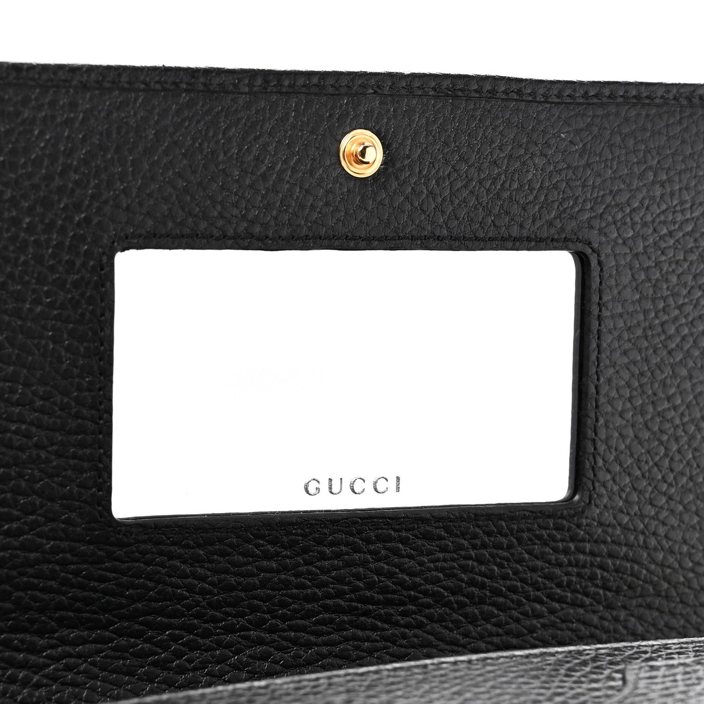 Calfskin Mini GG Marmont Chain Wallet Black