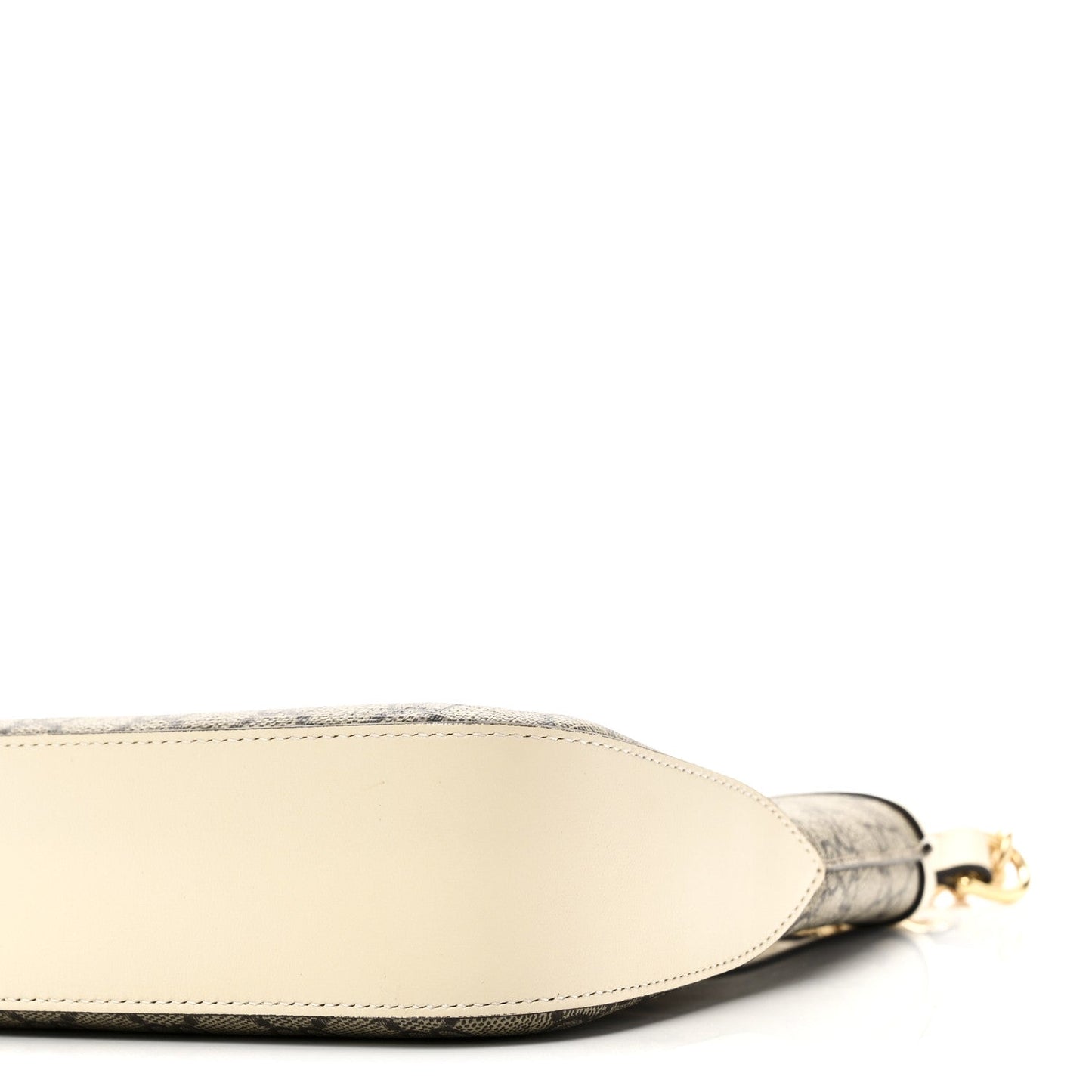 GG Supreme Monogram Moon Calfskin Medium Padlock Shoulder Bag Beige Ebony Mystic White