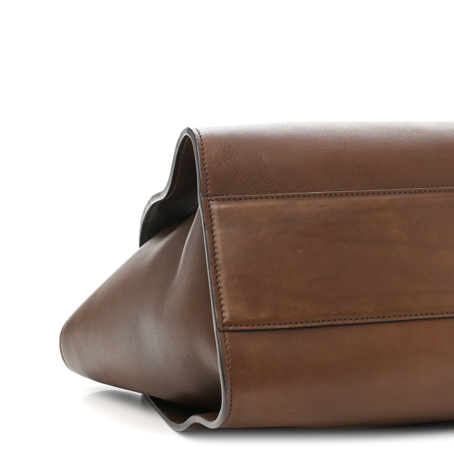 Polished Saddle Calfskin Marlo 14 Deep Brown