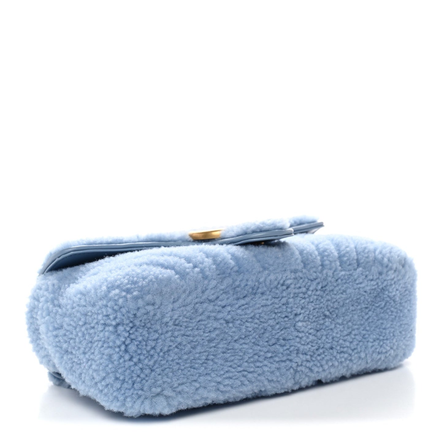 Merino Wool Matelasse Small GG Marmont Shoulder Bag Cadet Blue