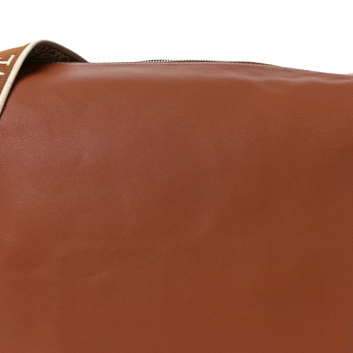 Supple Smooth Calfskin Jacquard Cubi Crossbody Bag Tan