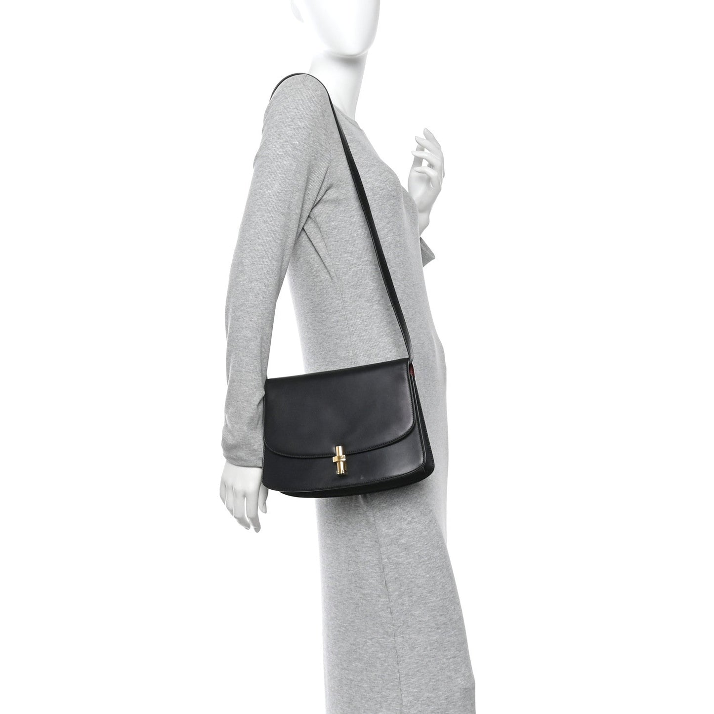 Sleek Calfskin The Sofia 10 Crossbody Black