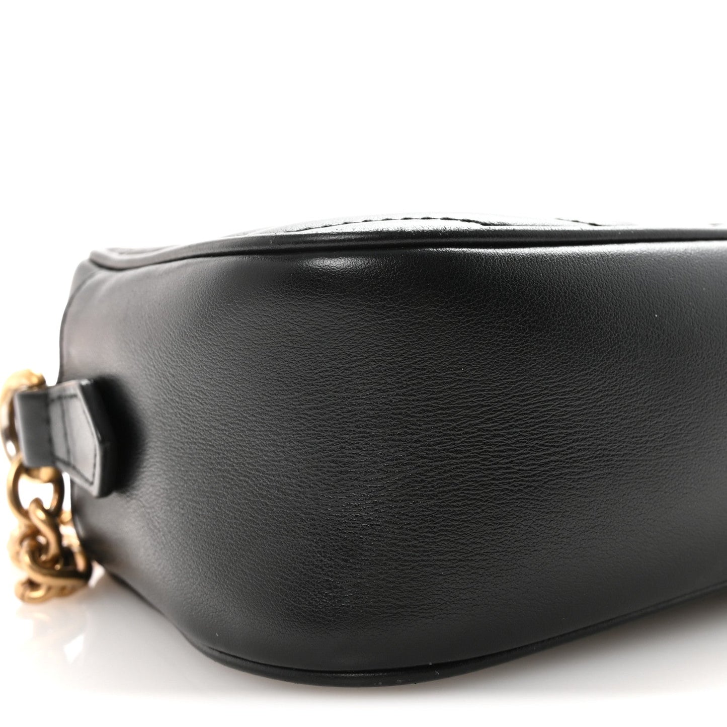 Calfskin Matelasse Small GG Marmont Chain Shoulder Bag Black